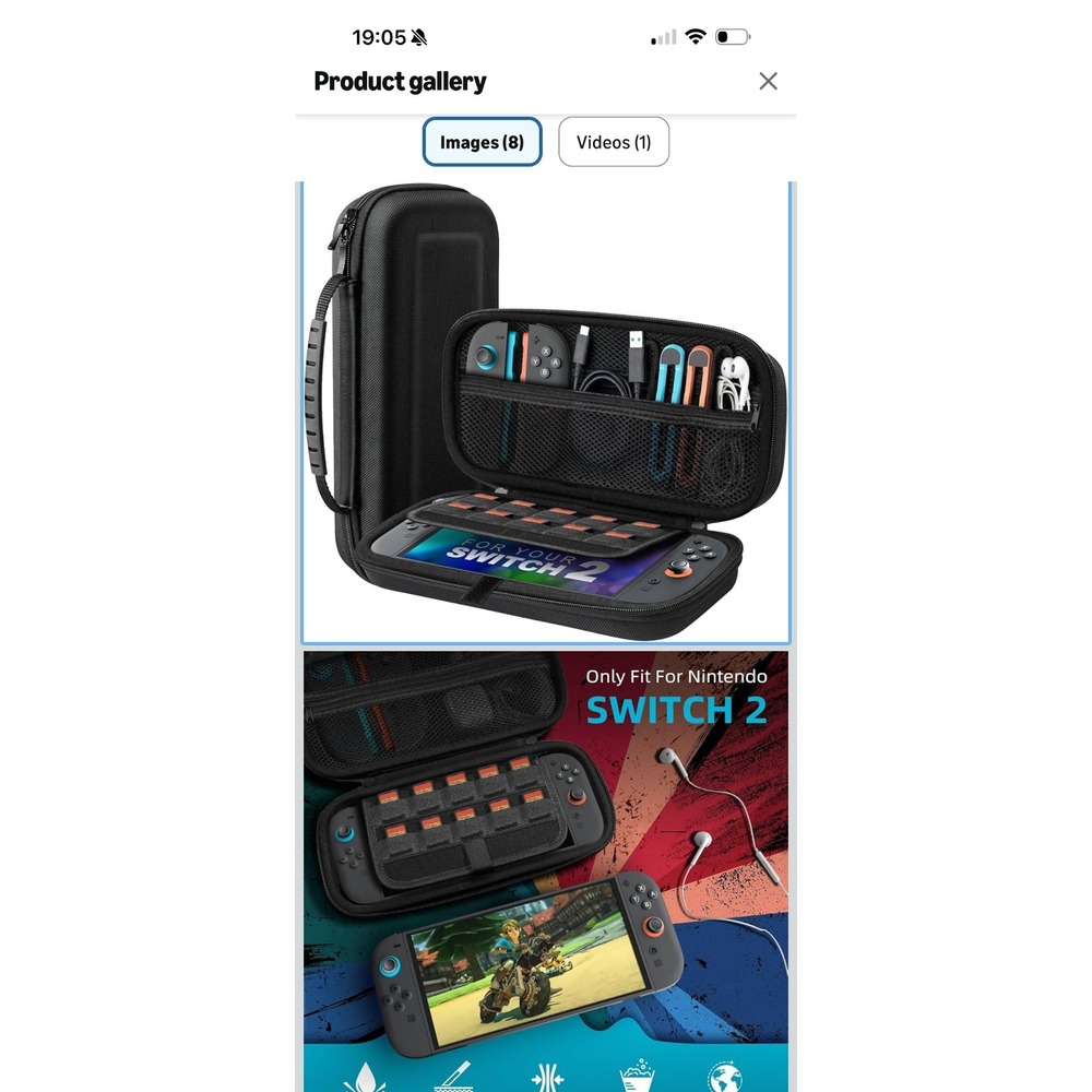 Portable Travel Game Bag Carrying Case Hard Shell Pouch for Nintendo Switch‎ 2